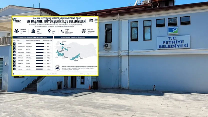 Fethiye, Türkiye'nin en başarılı ilçe belediyeleri arasında ilk 3'te yer aldı