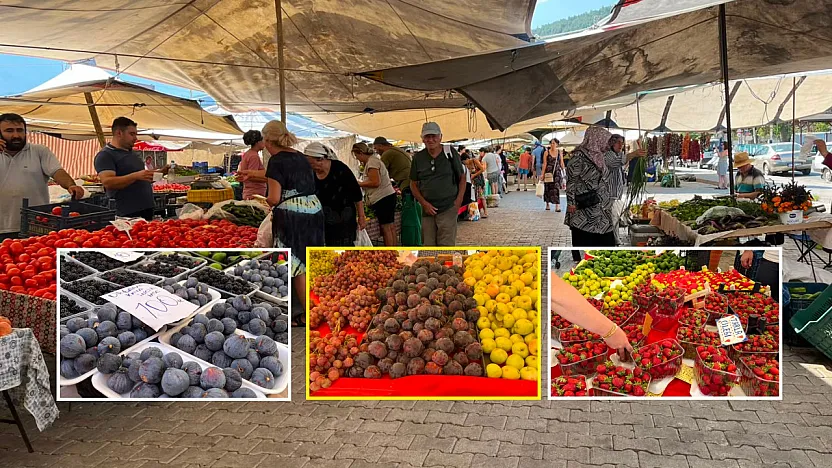 Fethiye Üretici Pazarı'nda yaz meyveleri, evlerde kış hazırlığı