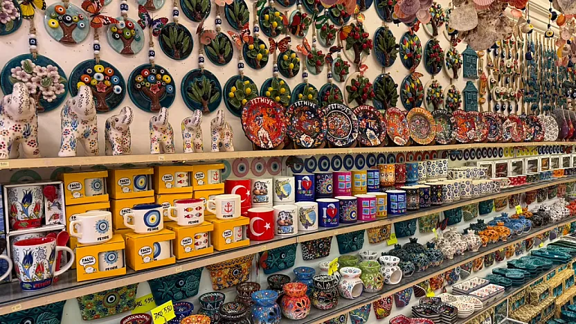 Fethiye yazılı hediyelikler turistlerin gözdesi oldu