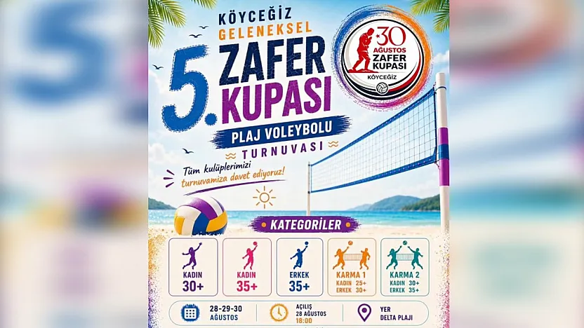 Köyceğiz Plaj Voleybolu Turnuvası için geri sayım başladı