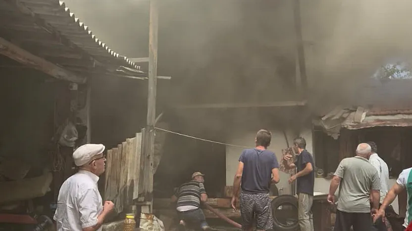 Menteşe'de ev yangını