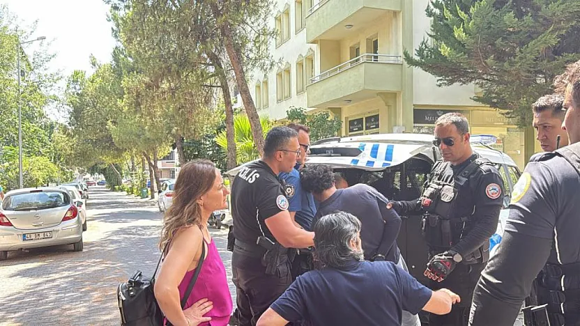 Menteşe'de polise mukavemet gösteren motokurye gözaltına alındı