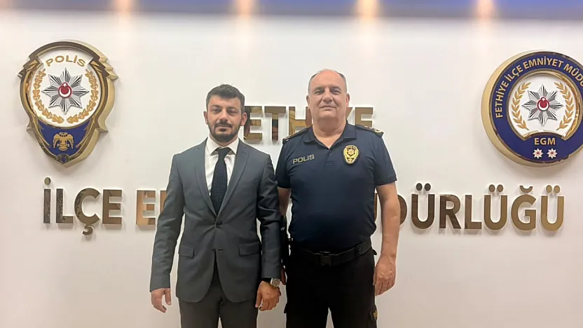 MHP Fethiye İlçe Başkanı Öztürkçü'den Emniyet Müdürü Yüceur'a hayırlı olsun ziyareti