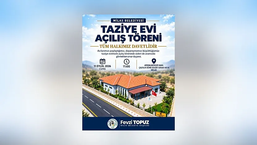 Milas Belediyesi Taziye Evi'nin Açılış Töreni Gerçekleştirilecek