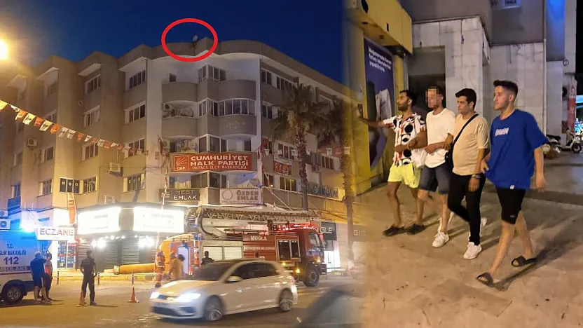 Muğla'da çatıya çıkan genç ikna edilerek aşağı indirildi
