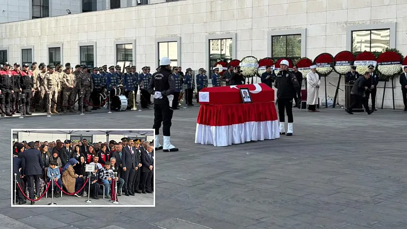 Silahlı saldırıda şehit olan polis için Ankara Emniyet Müdürlüğünde resmi cenaze töreni düzenlendi