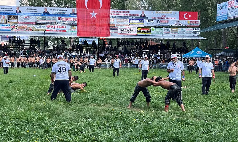 33. Geleneksel Seydikemer Seki Yağlı Pehlivan Güreşleri başladı
