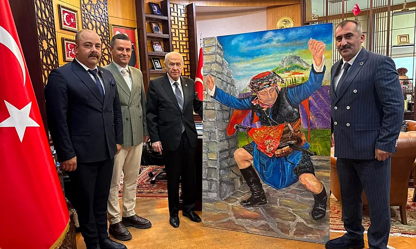 Bahçeli'ye Muğla Zeybeği Tablosu: MHP Muğla'dan Anlamlı Ziyaret