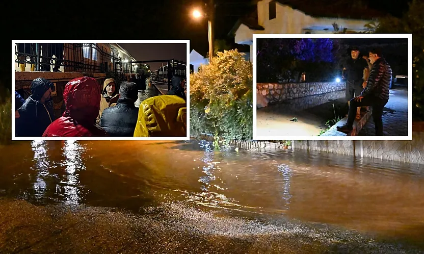 Başkan Karaca ve Kaymakam Akkaya, Fethiye'de su baskınlarından etkilenen bölgede