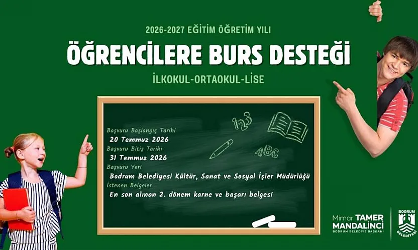 Bodrum Belediyesinden öğrencilere burs desteği