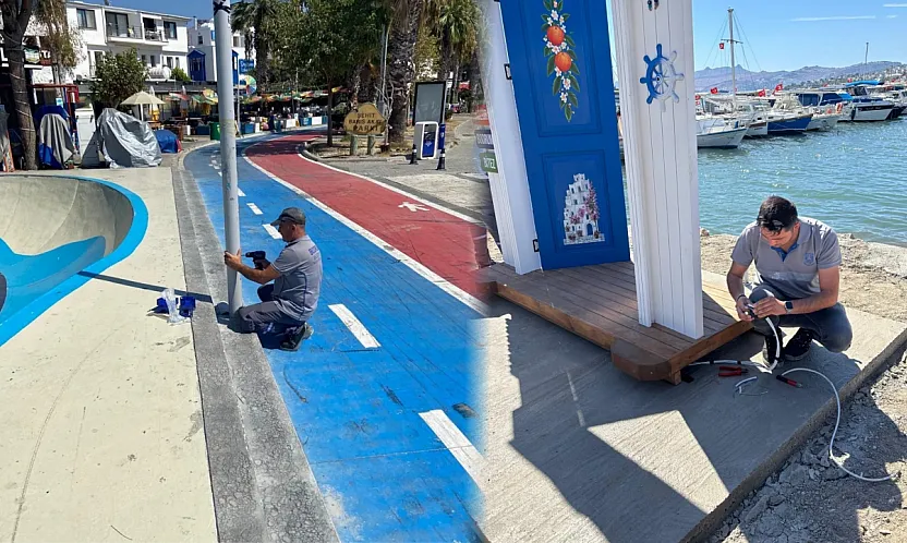 Bodrum'da belediye ekipleri sahada