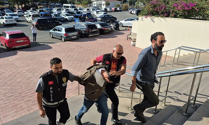 Bodrum'da cinayet şüphelisi adliyeye sevk edildi