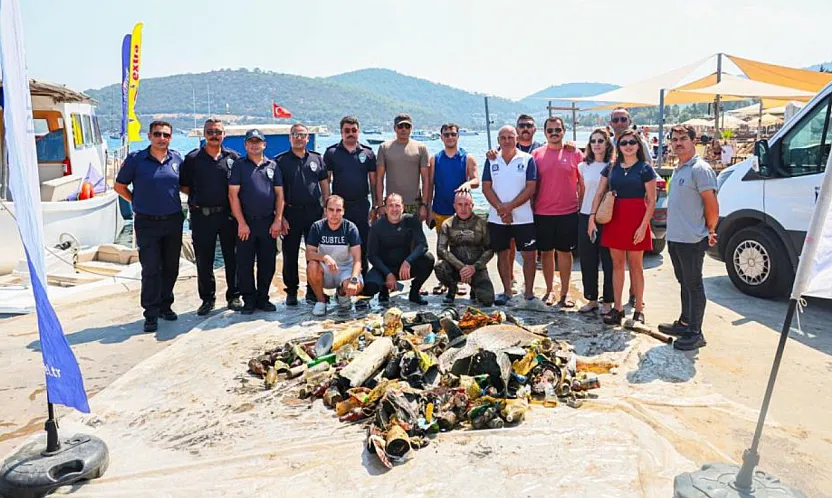 Bodrum'da Deniz Dibi Temizliğinin 11. Etabı Gölköy'de Gerçekleştirildi