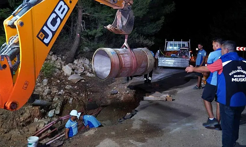 Bodrum'da Eski Hat Arızası Gece Mesaisiyle Giderildi