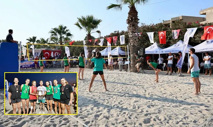 Bodrum'da plaj voleybolu heyecanı