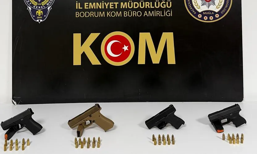 Bodrum'da Ruhsatsız Silah Operasyonu: 4 Şüpheli Yakalandı