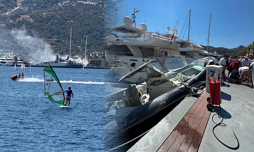 Bodrum'da Şişme Bot Rıhtıma Çarparak Patladı: 1 Yaralı