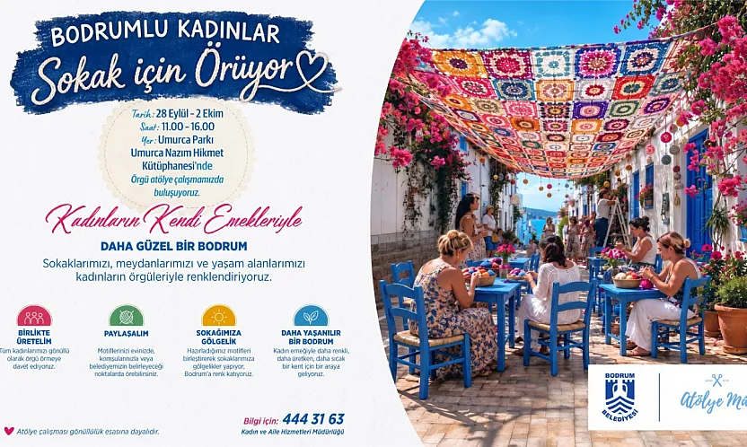 Bodrum'un sokakları, kadınların el emeğiyle renkleniyor