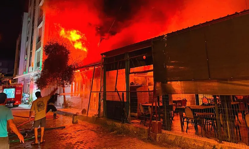 Dalaman'da işyeri yangını