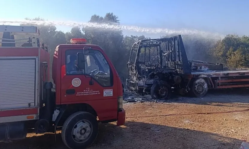 Datça'da kamyoneti yaktığı iddia edilen 2 kişi tutuklandı