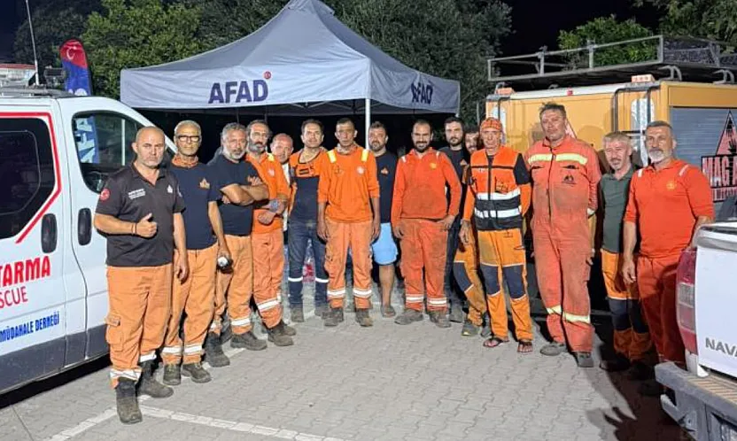 Datça MAG AME ekipleri Göcek'teki orman yangınına destek verdi