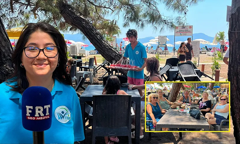 Fethiye Akmaz Halk Plajı'nda yaz sıcağına karşı serinleten ikram: Ücretsiz karpuz