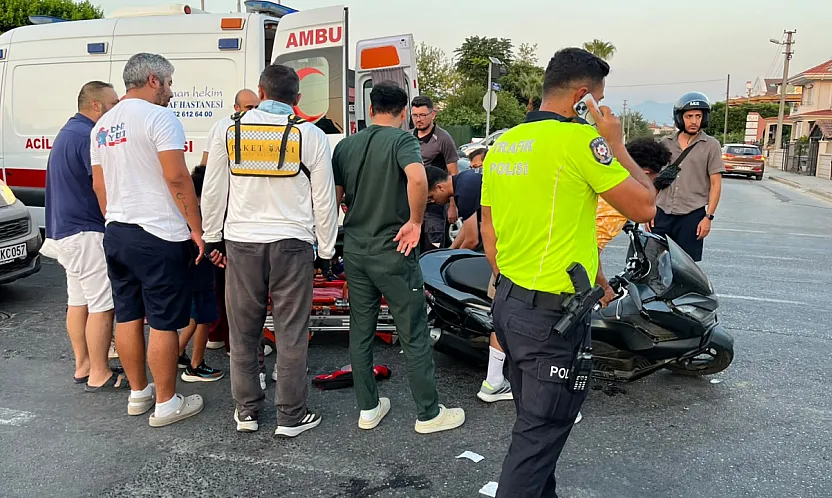 Fethiye Babataşı'nda motosiklet kazası: Anne ve çocuğu yaralandı