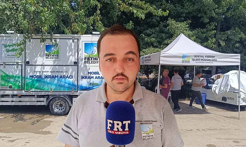 Fethiye Belediyesi yangın bölgesinde ikram desteğini sürdürüyor