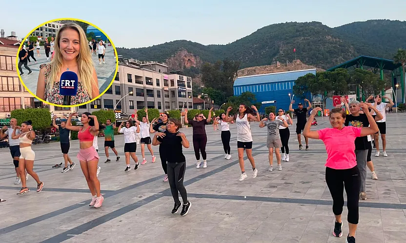 Fethiye Beşkaza Meydanı'nda her pazartesi ve perşembe spor var