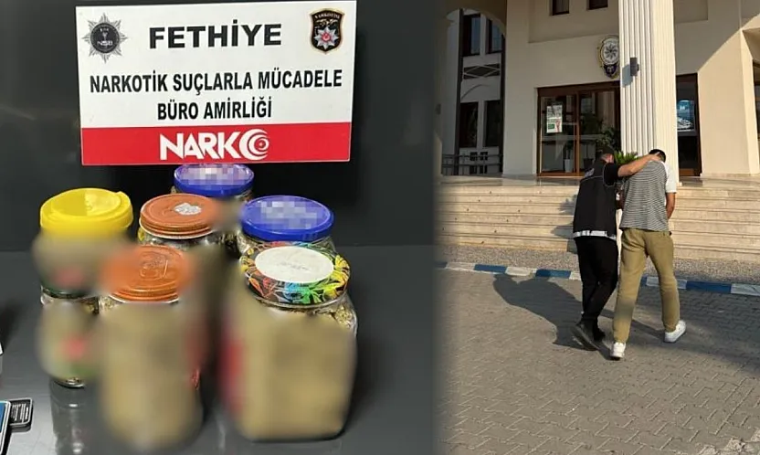 Fethiye'de 1 Kilo 195 gram uyuşturucu madde ele geçirildi