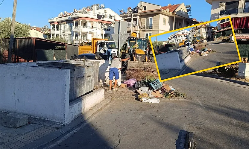 Fethiye'de çöp kenarlarına bırakılan atıklar temizlik ekiplerinin iş yükünü artırıyor