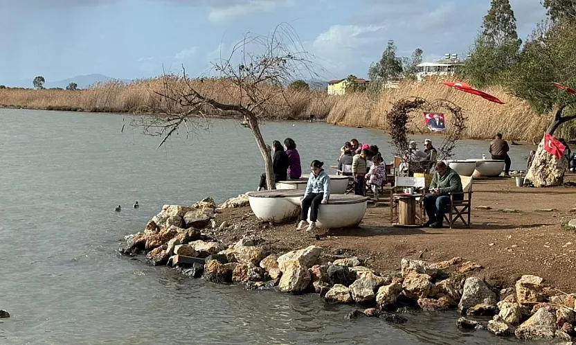 Fethiye'de güneş yüzünü gösterdi, Ördek Adası'nda manzara hayran bıraktı