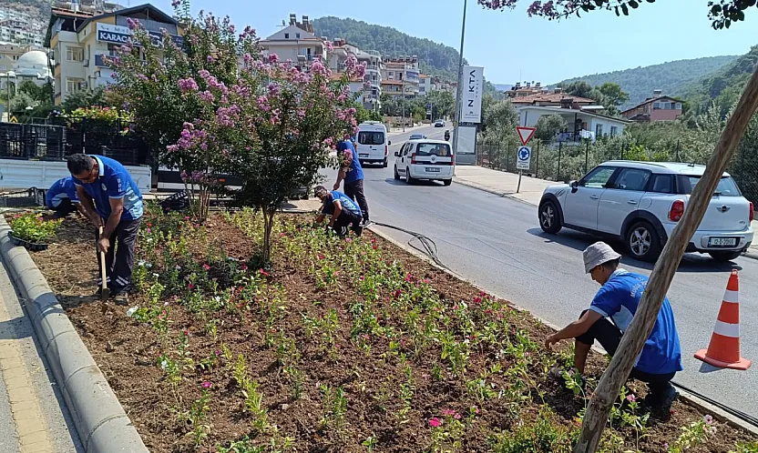 Fethiye'de kavşaklara estetik dokunuş: Peyzaj çalışmaları sürüyor