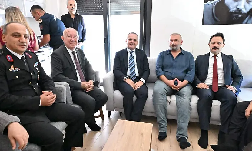 Fethiye'de Kaymakam Akkaya'dan Gazi Binbaşı Kuloğlu'na Ziyaret