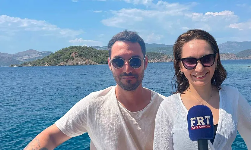 Fethiye'de mavinin keyfini çıkardılar: 'İş stresinden kaçmak için birebir'