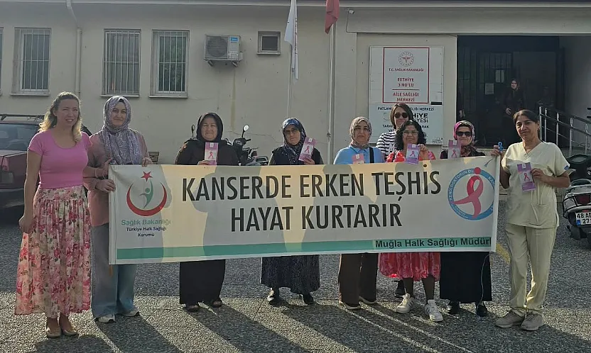 Fethiye'de meme kanserine karşı farkındalık çalışması