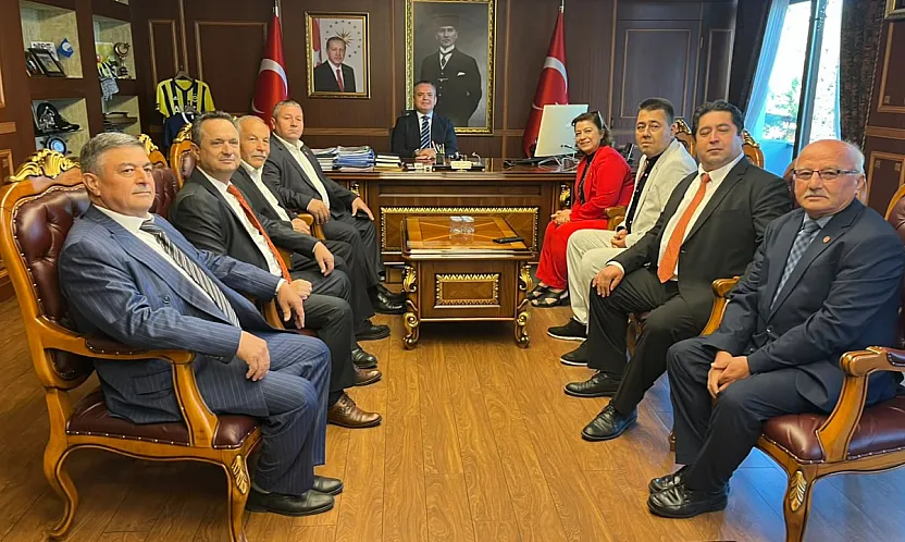 Fethiye'de muhtarlardan Kaymakam Akkaya'ya ziyaret