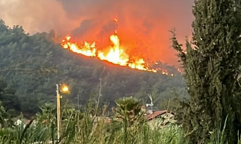 Fethiye'de Orman Yangını! Alevler Yerleşim Yerlerine Yaklaşıyor