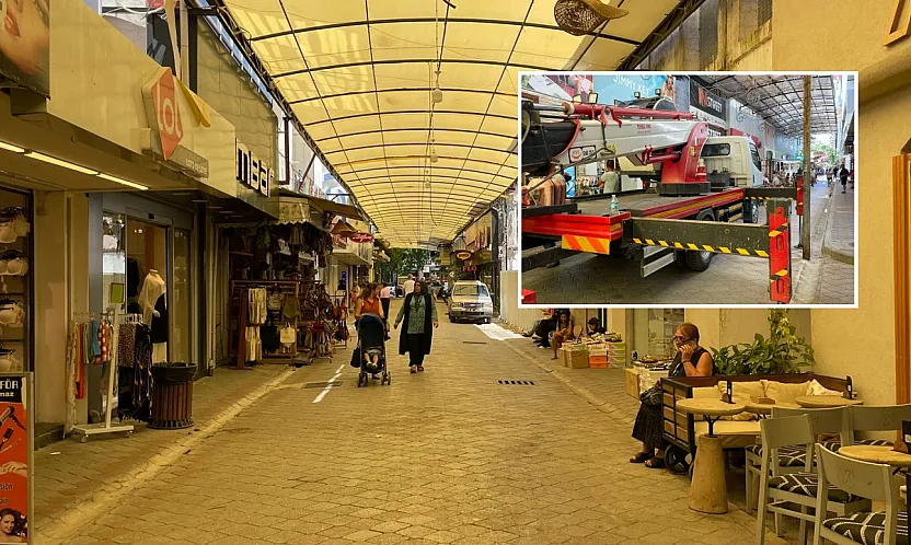 Fethiye'de 'Şemsiyeli Sokak' için son rötuşlar yapılıyor