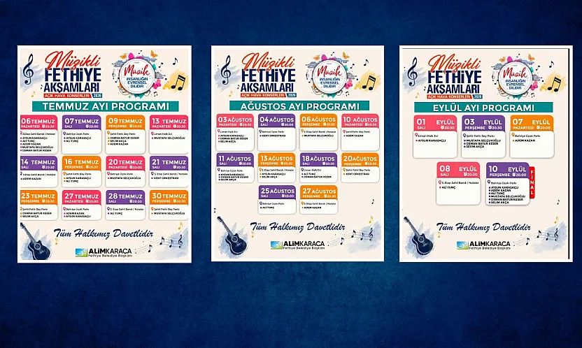 Fethiye'de Ücretsiz Açık Hava Konserleri Başlıyor! İşte 3 Aylık Program