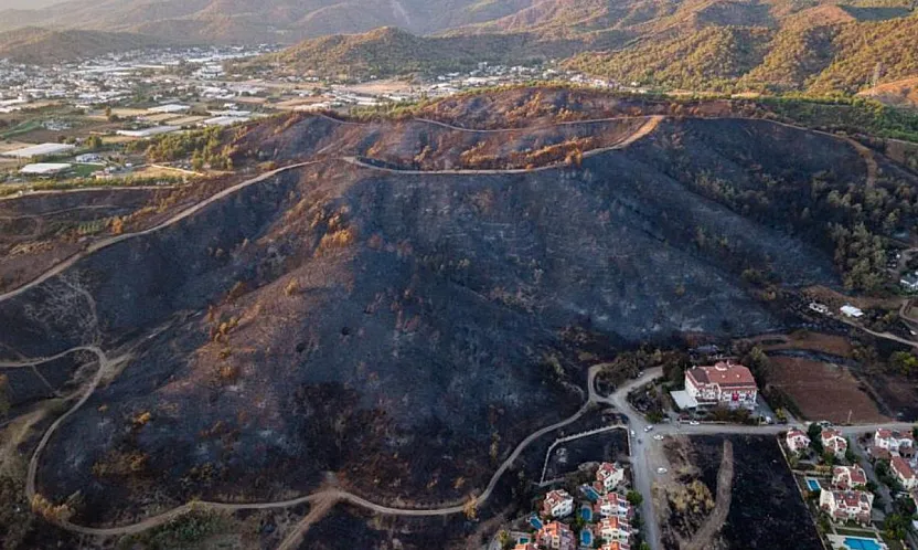 Fethiye'deki Yangın, geride izleri yıllarca silinmeyecek acı bir manzara bıraktı