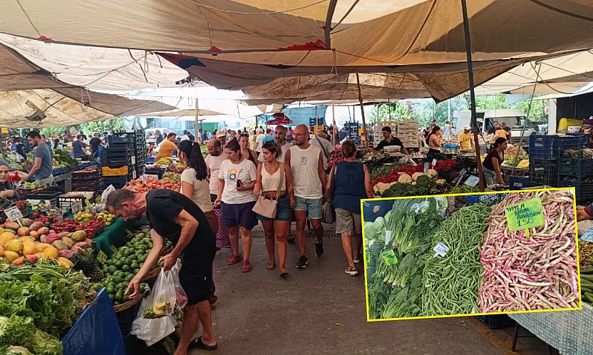 Fethiye Foça Pazarı'nda Güncel Fiyatlar: Karpuz 20, Bamya 250 Lira