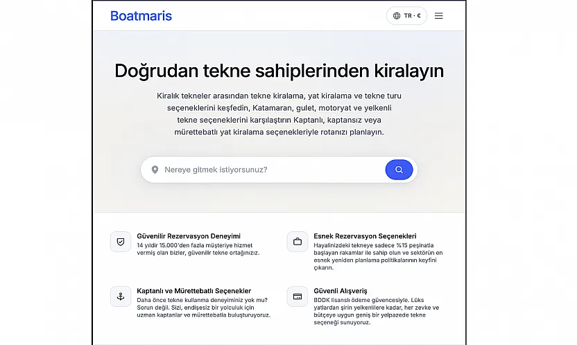Fethiye Kiralık Tekne sahiplerine yabancı misafir kapısı: Boatmaris.com