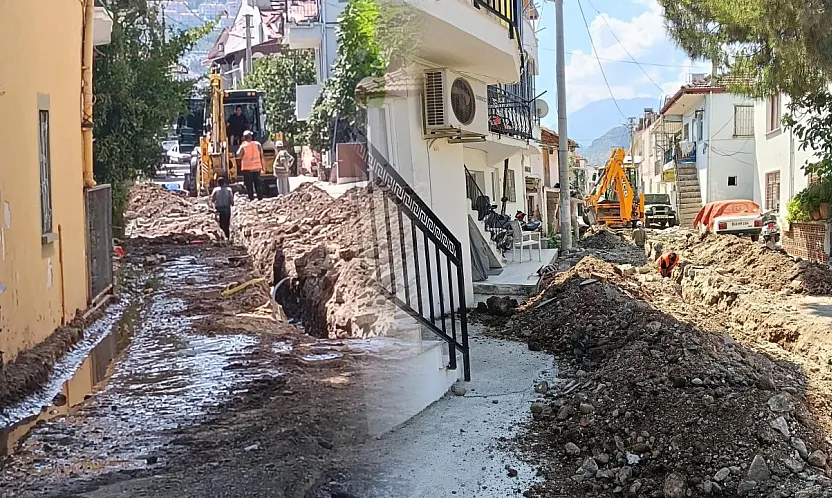 Fethiye Menteşeoğlu Mahallesi'nde doğal gaz çalışmaları başladı