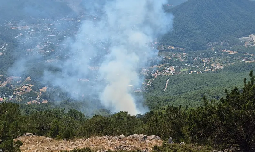 Fethiye Nif'te orman yangını! Havadan müdahale başladı