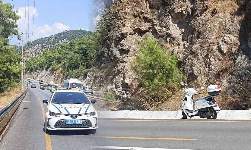 Fethiye-Ölüdeniz yolunda kaza: Kaskının içine arı giren motosikletli yaralandı