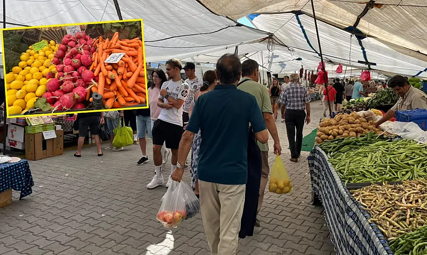 Fethiye Salı Pazarı'nda haftanın meyve ve sebze fiyatları