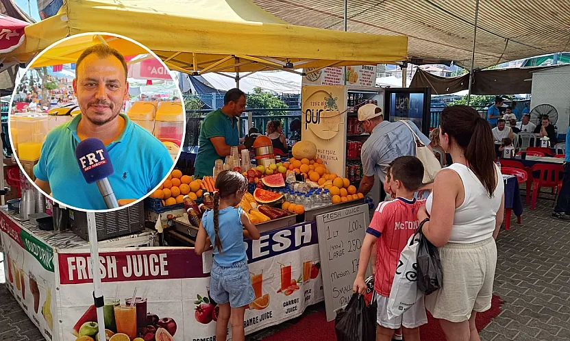 Fethiye Salı Pazarı'nda yaz sıcağına taze meyve suyu molası