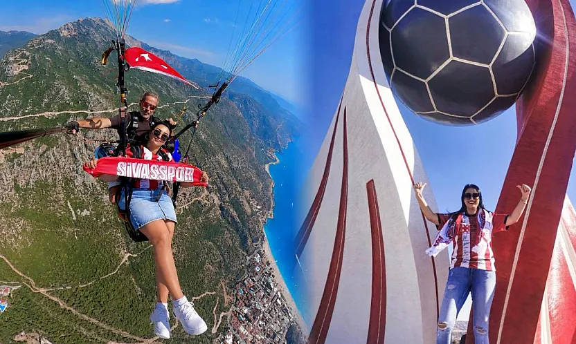 Fethiye Semalarında Sivasspor Sevgisi: Yamaç Paraşütünde Atkısını Açtı