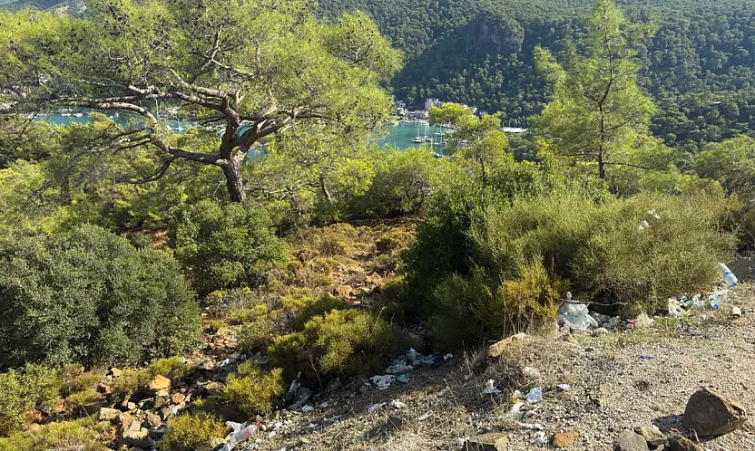 Fethiye Yarımadası'nın güzelliğine çöpler gölge düşürüyor